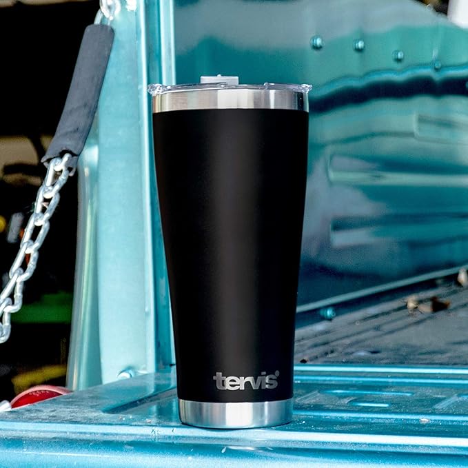 Tervis Made in USA Double Walled University of Iowa UI Hawkeyes Insulated Tumbler Cup Keeps Drinks Cold & Hot, 24oz Water Bottle, All Over