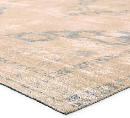 Jaipur Living Natural, Jute 5x8 Area Rug, Boho, Tan and Slate, Living Room Rug, Bedroom Rug