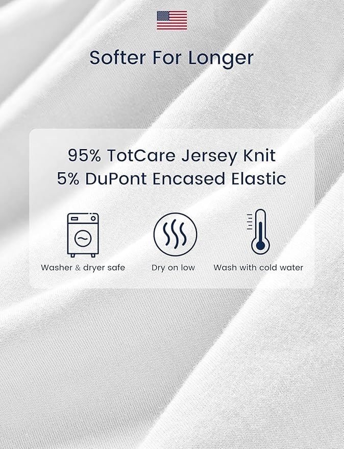 TotAha Crib Sheets for Boys Girls, Premium Soft Crib Mattress Fitted Sheet, Super Stretchy Jersey Knit Baby Sheets, Silky Comfort Baby Bed Sheets 28x52x9 Extra Deep Pocket, 2 Pack (Happy Zoo & Jungle)