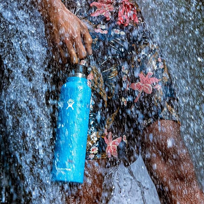 Hydro Flask Stainless Steel Standard Mouth Water Bottle with Flex Cap and Double-Wall Vacuum Insulation