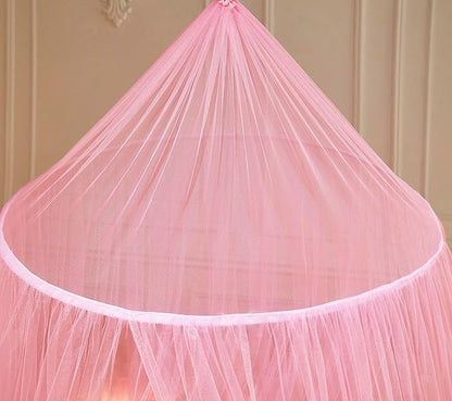 Mengersi Bed Canopy with Lights,Princess Bed Canopy Canopy Bed Curtains for Girls Room,Mosquito Netting Canopy Reading Corners Room Decor for Girls (Pink)