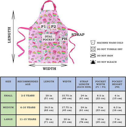 Kids Apron - cooking, gardening, artist, painting, cleaning, baking, pottery, chef, kitchen - gift boys, girls