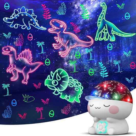 Dinosaur Night Light for Kids Room,Girl Dinosaur Toy,Dino Projection Kids Toys for 1-12 Year Olds Girls.Birthday Holiday Chirstmas Dinosaur Gifts for 3-8 Year Old Girls,Girls Room Decoration