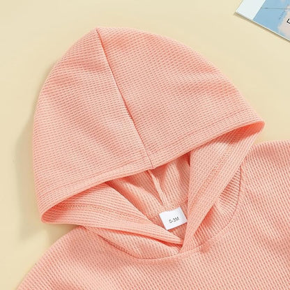 Toddler Beach Towel with Hood Kids Waffle Swim Cover Up Bath Towel Surf Poncho Boys Girls Hooded Beach Towel (A Pink, 3-4 Years)