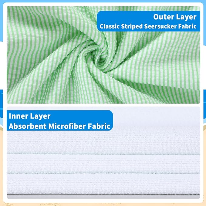 Hooded Towels for Kids,Toddler Bath Towel Swim Cover Up for Ages 3-10 Girls Boys Pool Towels Soft Thick 30"x30" Microfiber Poncho Towel（Green）