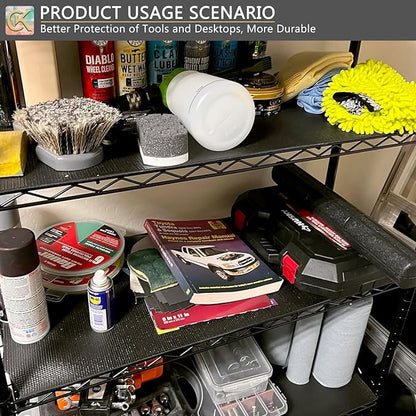 Foam Toolbox Liner Shelf Liner, Thickened Durable Pad Tool Box Mat for Protecting Your Tools, Work Surfaces, Garage, Chest -Black 3mm Thickness, 24 inch*24 ft