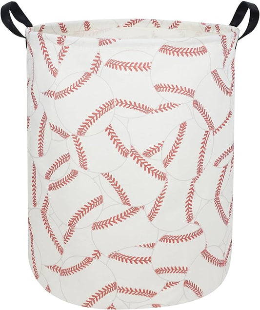 Kids Laundry Hamper,Baseball Laundry Basket Collapsible Boys Storage Baskets for Home,Office,Toy Organizer,Home Decor(Baseball)