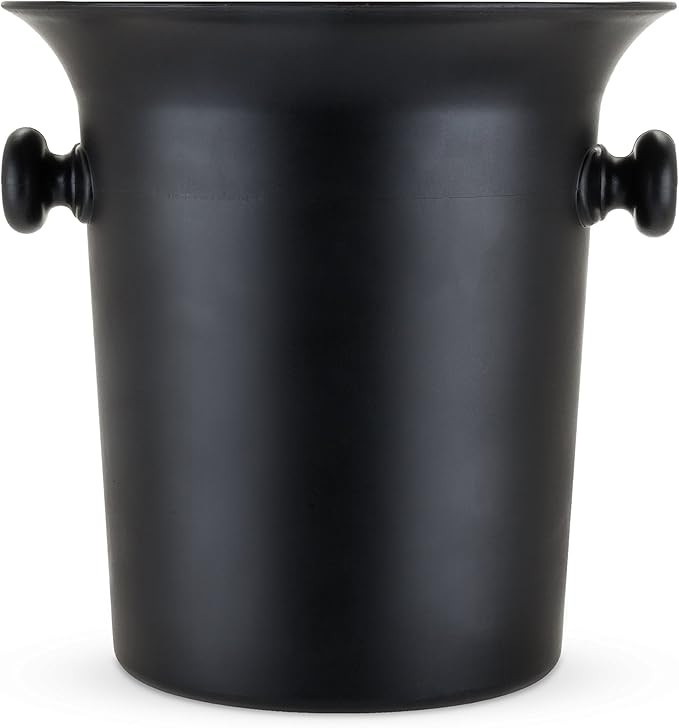 True Black Ice Bucket with Handles, Beverage Tub for Parties, Wine and Champagne Drink Bucket for Outdoor and indoors entertaining, 3 liter, Black