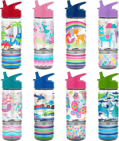 Stephen Joseph, Kids Sip and Snack Water Bottle, 12 oz Tritan BPA Free, Drink and Snack Water Bottle for Girls & Boys, Back to School Water Bottle, Shark