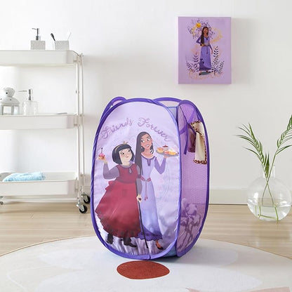 Disney Wish Pop Up Hamper with Durable Carry Handles, 21'' H x 13.5'' W X 13.5'' L