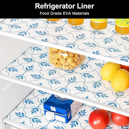 Cooyes Shelf Liner Drawer Liners, Shelf Liners for Kitchen Cabinets, Non Adhesive Cabinet Liner, EVA Waterproof Durable Non-Slip Refrigerator Liners for Kitchen, Drawer