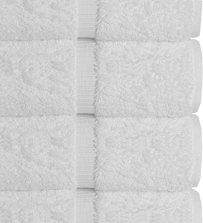 Chakir Turkish Linens | Hotel & Spa Quality 100% Cotton Premium Turkish Towels | Soft & Absorbent (8-Piece Towel Sets, White)