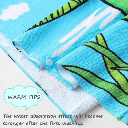 NovForth Kids Beach Towel for Boys Girls, Shell Mermaid Hooded Bath Towel Wrap, Toddler Pool Towel with Hood