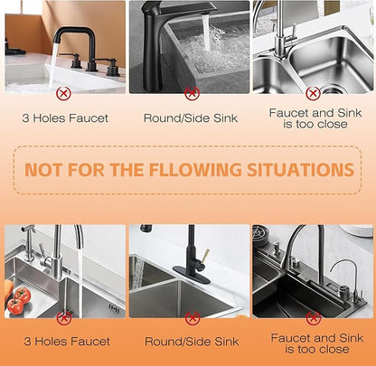 Kitchen Sink Splash Guard Faucet Mat Funny Cats Family Sink Splash Guard Behind Faucet,1 PC Soft Diatom Mud Non-Slip Mat-for Kitchen,Sink Mat,Dish Drying Mat,Bathroom Faucet Mat 15.5"X5.5"