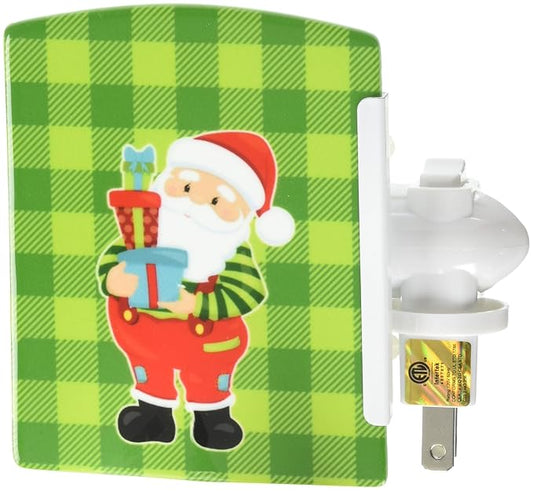 Caroline's Treasures BB9019CNL Christmas Santa Claus #3 Ceramic Night Light Compact, UL-Certified, Ideal for Bedroom, Bathroom, Nursery, Hallway, Kitchen, 6x4x3, Multicolor
