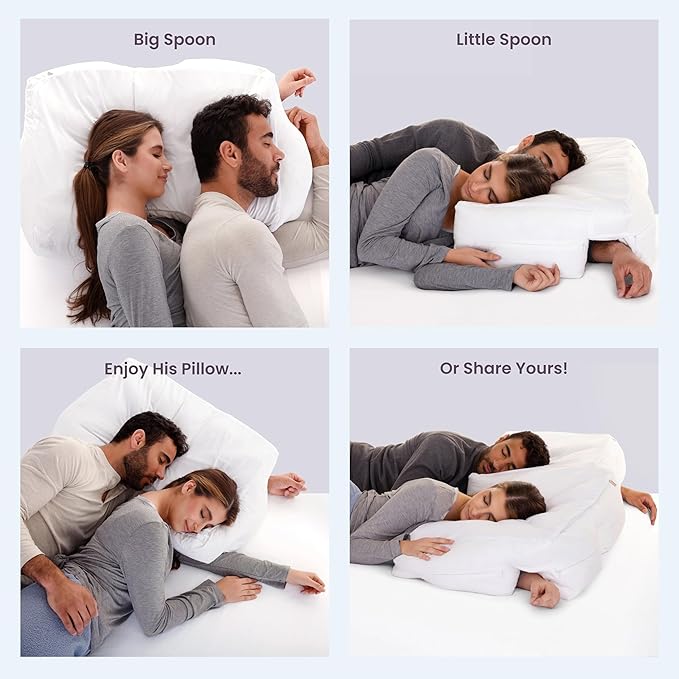 Medium Firm High Density Support. Orthopedic Arm Hole Slots for Relief of Shoulder & Neck Pain. Adjustable for Side, Back, Stomach Sleeper. Rayon Shell/Cooling Shredded Memory Foam