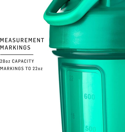 BlenderBottle Classic V2 Shaker Bottle Perfect for Protein Shakes and Pre Workout, 28-Ounce, Ocean Blue