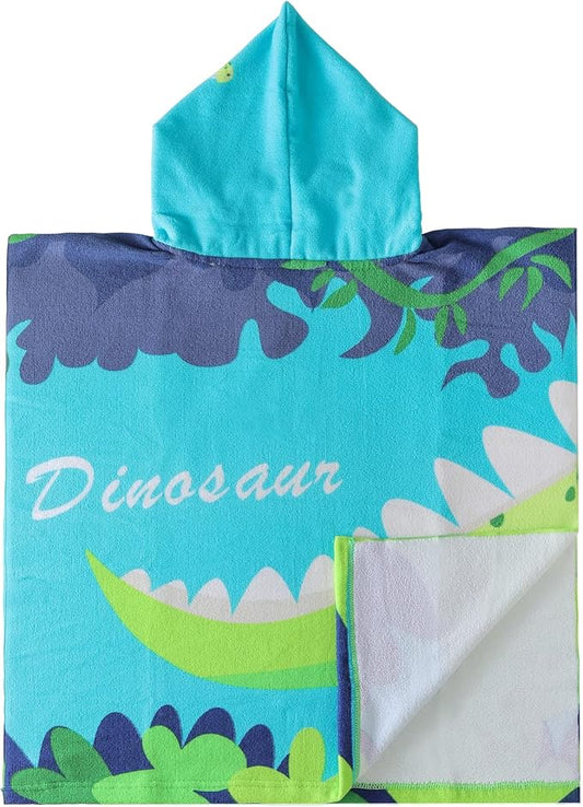 NovForth Kids Beach Towel for Boys Girls, Hooded Bath Towel Wrap, Toddler Pool Towel with Hood