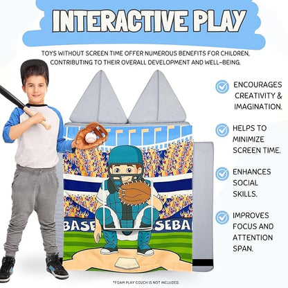 Play Panel for Childrens Foam Sofa Kids Couch (Baseball)