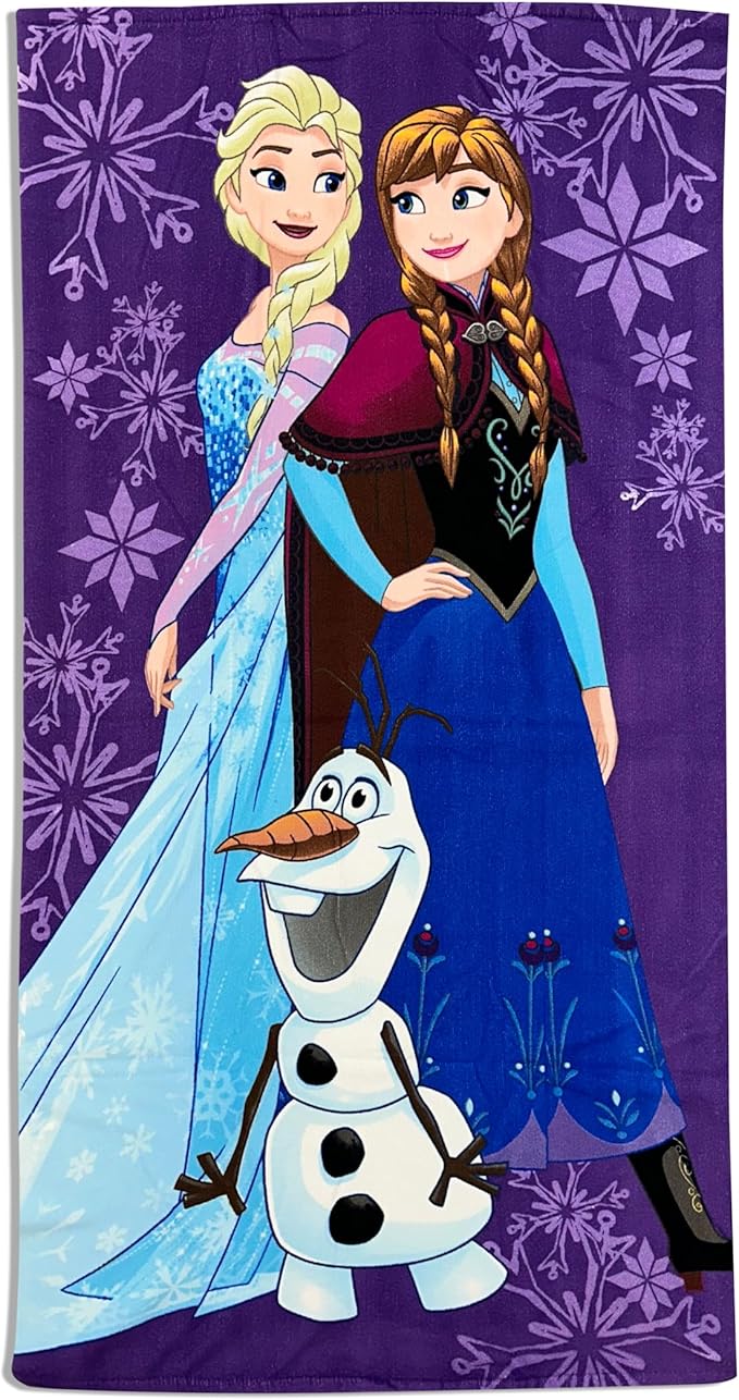 Kids Official Licensed Character Soft Beach/Hooded Bath Towel (Frozen II, 40 x 60)