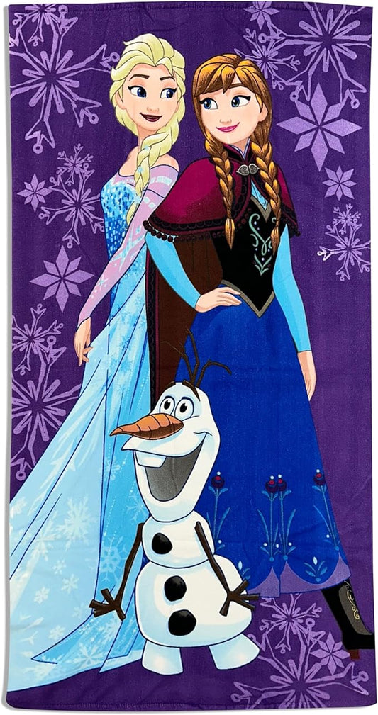 Kids Official Licensed Character Soft Beach/Hooded Bath Towel (Frozen II, 40 x 60)