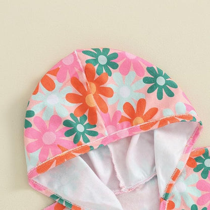 Toddler Beach Towel with Hood Kids Waffle Swim Cover Up Bath Towel Surf Poncho Boys Girls Hooded Beach Towel (Multicolor, 0-6 Months)