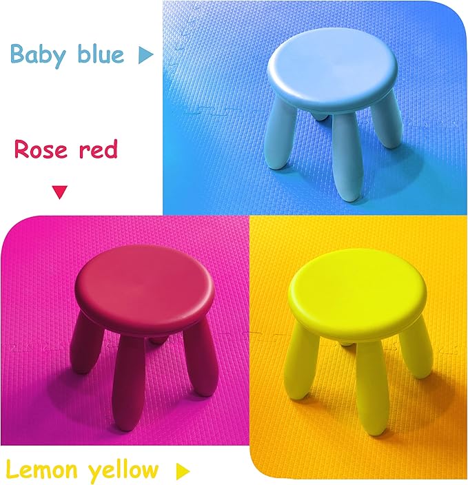 Kids Step Stool, Kindergarten Study Stools, Lightweight Footstools are Sturdy and Durable, Very Suitable for Use in The Kitchen, Bathroom and Bedroom(yellow)