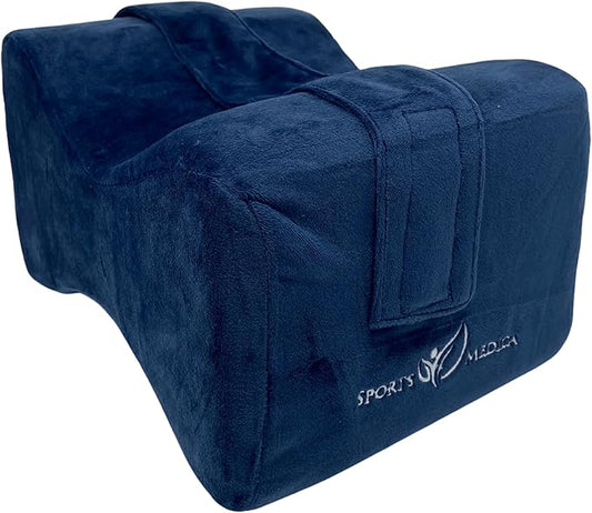 Doctor Developed Knee Pillow for Side Sleepers - Memory Foam Leg Side Sleeper Pillow, Sciatica Pain & Back Pain Relief - Leg Pillow with Strap to Support Spine Alignment - Orthopedic Hip Pillow