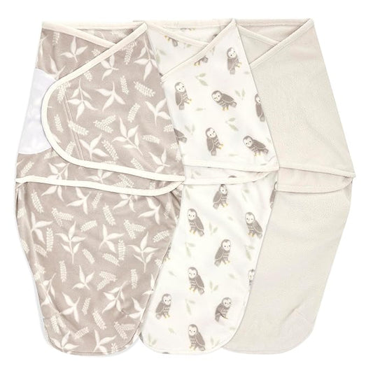 aden + anais™ Essentials Easy Swaddle™ wrap 1.5 TOG 3 Pack Rockland Marsh Velboa (0-3 Months)