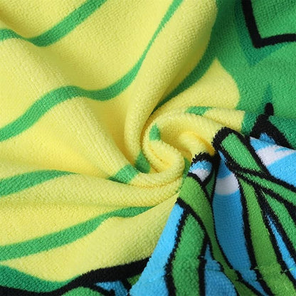 Kids Towels with Hood for Bath Beach Pool Toddler Hooded Towel Poncho Swim Cover-ups with Drawstring Bag (Alligator)