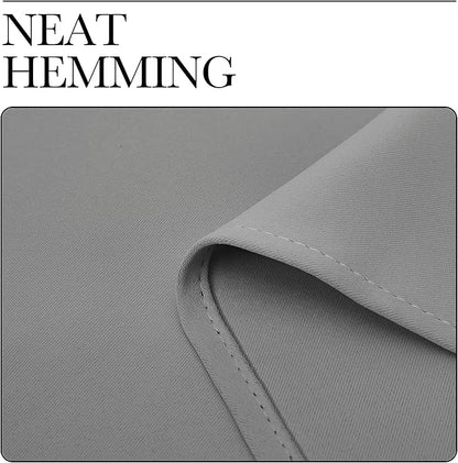 NICETOWN Silver Grey Blackout Curtain Panels for Bedroom, Thermal Insulated Grommet Top Blackout Draperies and Drapes (2 Panels, W34 x L63 inches)