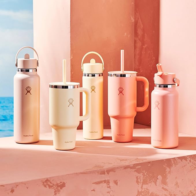 Hydro Flask Travel Tumbler Stainless Steel Vacuum Insulated Tumbler with Lid and Straw for Cold Water and Drinks for Sports, School, Work, Car, Travel, Weekends