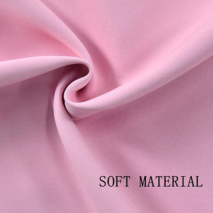 Pink Valance for Girls Bedroom Blackout Grommet Top Valance Window Treatment for Living Room Short Straight Drape Valance for Nursery Baby Girls Room 70X18 1 Panel