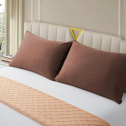 Travel Pillow Cases 14x20 Microfiber Pillow Cases Soft Comfortable Not Shrink Toddler Pillow Case Coffee Pillow Covers Envelope Style 2 Pack