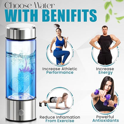 DASZERX® Hydrogen Water Bottle 2024, Ion Water Bottle Improve Water Quality in 3 Minutes, Rich Water Bottle Generator with SPE PEM Technology Water Ionizer