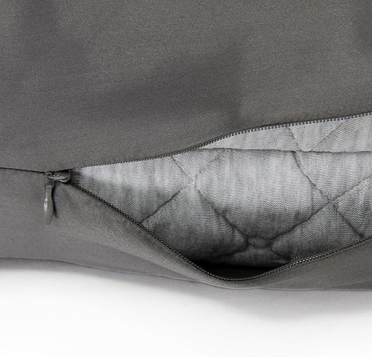 Honeydew Organic Silk Side Pillow Curved Pillowcase - The Ultimate Luxury Pillowcase to Reduce Wrinkles and Improve Skin and Hair Health - King Size (Lunar Eclipse (Charcoal))
