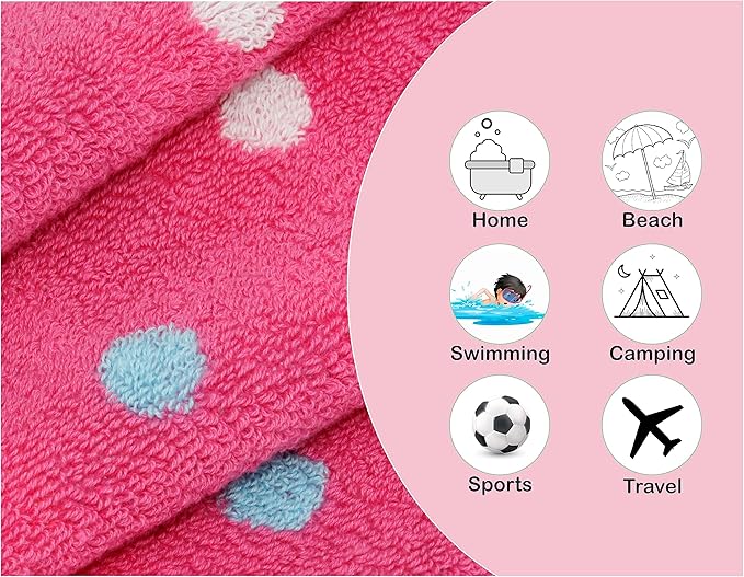 Wash Cloth - Bath Time Sugar and Spice Set of 12 Washcloths - 100% Cotton Jacquard Super Soft Colorful Absorbent Quick Dry Easy Care Face Towel Face Cloth Gift - 12x12 - Pink Multicolor