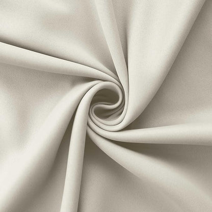 Mrs.Naturall 102 Inch Long Curtains,60-70% Blackout Grommet Room Darkening Curtains for Bedroom Living Room,Off White Ivory