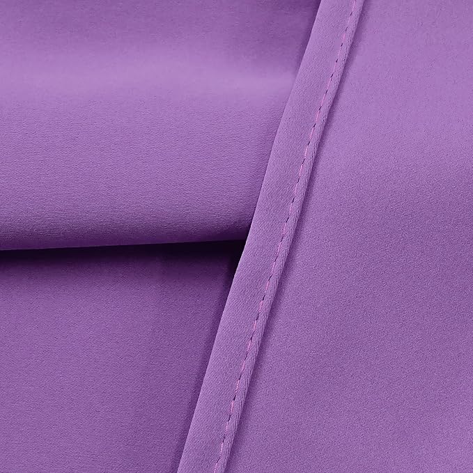 Light Purple Valance for Kitchen Windows Solid Lavender Grommet Top Blackout Valance Window Treatment for Living Room Short Straight Drape Valance for Bedroom Kids Room 100X18 1 Panel Lilac