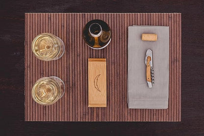 PICNIC TIME NFL Washington Commanders Elan Deluxe Corkscrew In Bamboo Box, Stainless Steel Waiter-Style Corkscrew Opener Kit, Wooden Gift Box, (Bamboo)