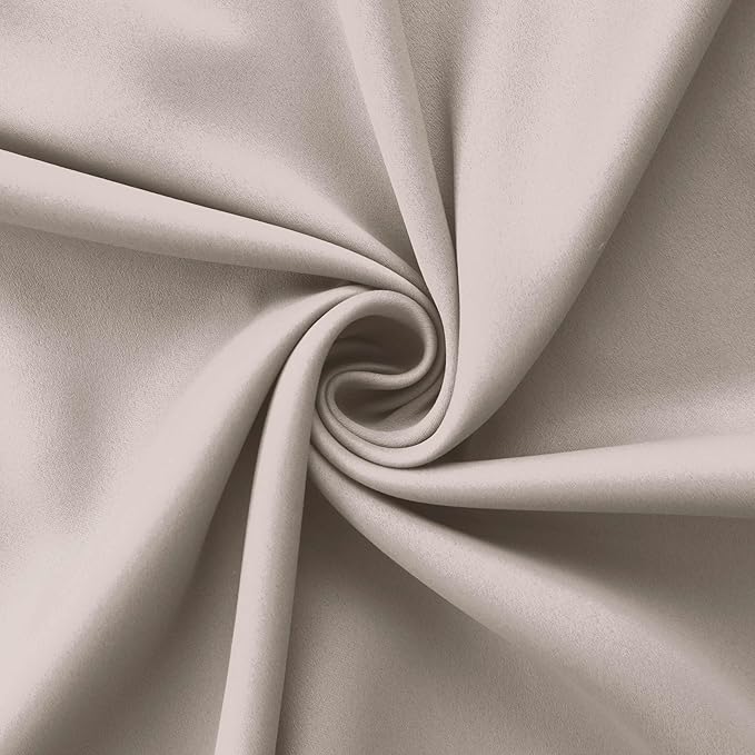 Mrs.Naturall 96 Inch Long Living Room Curtains Drapes 2 Panel Set,Blackout Thermal Light Blocking Boho Farmhouse Earth Earthy Tone Curtains for Sunroom,Taupe