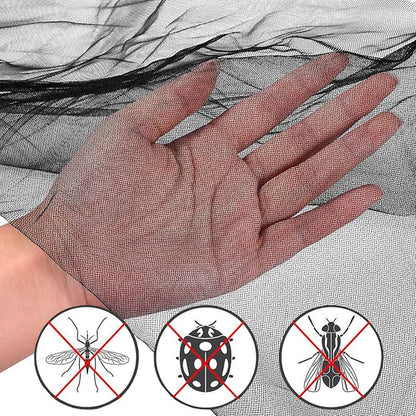 Comtelek Mosquito NET for Bed Canopy, Four Corner Post Curtains Bed Canopy Elegant Mosquito Net Set, Stick Hook &Profession Rope for net, Screen Netting Canopy Curtains, Full/Queen/King/Black