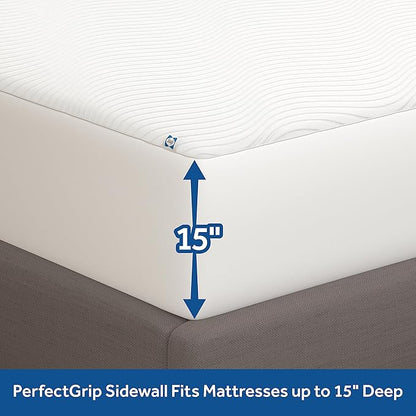 Sealy Complete Protection Mattress Protector- Twin Size Stain Protection Waterproof Machine Washable Cover