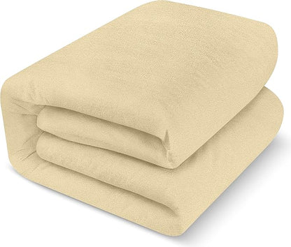 Utopia Bedding Waterproof Mattress Protector King Size, Premium Terry Mattress Cover 200 GSM, Breathable, Fitted Style with Stretchable Pockets (Beige)
