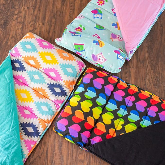 Wildkin Original Nap Mat with Reusable Pillow for Boys & Girls, Ideal for Sleepovers, Equipped with Hook & Loop Fastener, Made from Cotton Blend Materials - Nap Mat for Kids