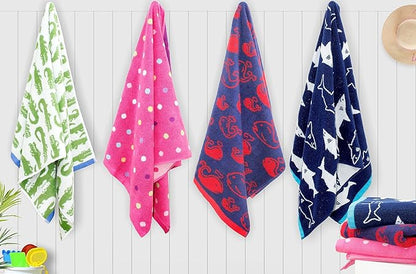 6 Piece Towel Set - Bath Time in A While Crocodile- 2 Bath Towels, 2 Hand Towels, 2 Washcloths in Bonus Tote Bag - 100% Cotton Jacquard Soft Absorbent Pool Beach Towel Gift - Green Blue