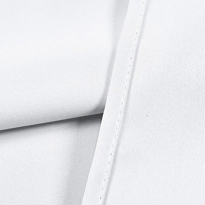 Solid White Grommet Valance for Windows 42X18 Inches Valance for Kitchen Blackout Curtain Valance for Living Room Short Straight Drape Valance for Bedroom Kids Room 1 Panel
