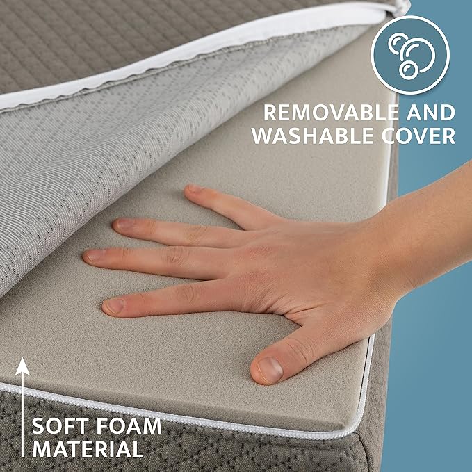 Kolbs EXTRA WIDE Leg Elevation Pillow | Chic Jacquard Cover | XL and WIDE for More Comfort Bed Wedge Pillow | Knee Pillow Leg Pillow | Wedge Pillow for Legs | Leg, Knee, Ankle Elevation Post Surgery