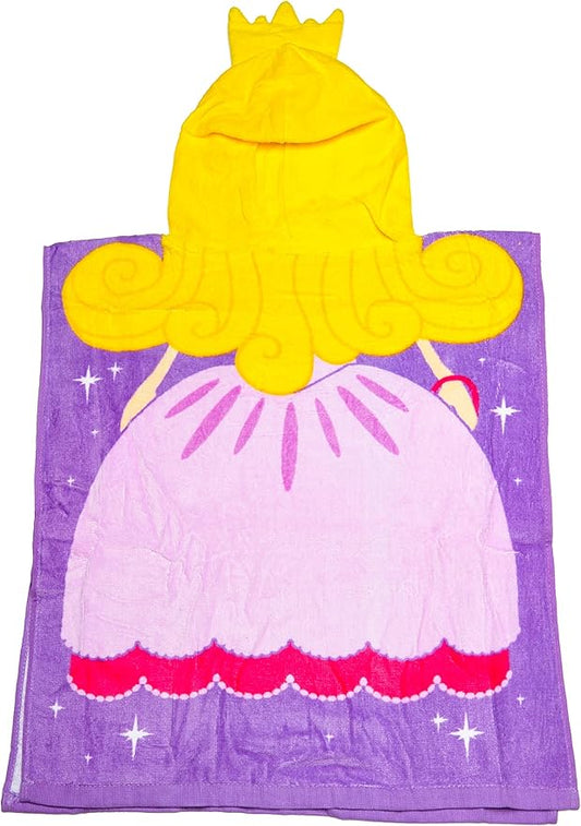 Kids Princess Hooded Bath Towel 20X24 (20 x 24, Pink)