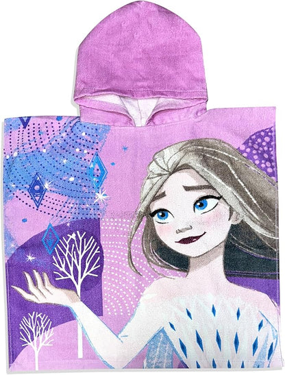 Kids Official Licensed Character Soft Beach/Hooded Bath Towel (Frozen Pink, 40 x 60)